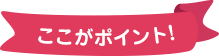 ここがポイント！
