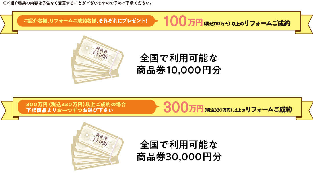 ご紹介特典