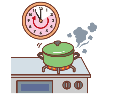 ガス器具の長時間使用