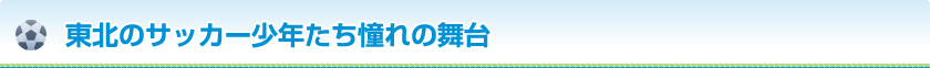 東北のサッカー少年たち憧れの舞台