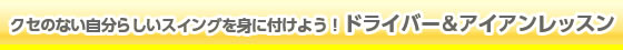 クセのない自分らしいスイングを身に付けよう!ドライバー&アイアンレッスン